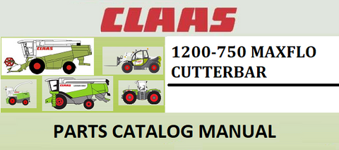 PARTS CATALOG MANUAL - CLAAS MAXFLO 1200-750 CUTTERBAR Official Instant PDF Download