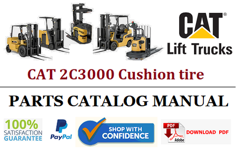 Parts Catalog Manual - Caterpillar CAT 2C3000 Cushion tire Forklift Truck Official PDF Download