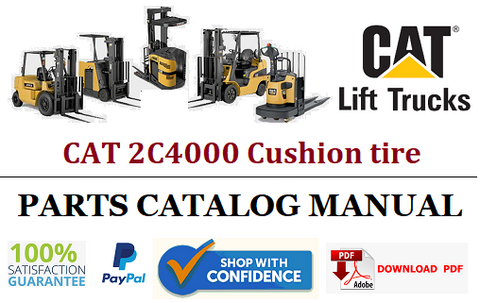 Parts Catalog Manual - (Caterpillar) CAT 2C4000 Cushion tire Forklift Truck Official PDF Download