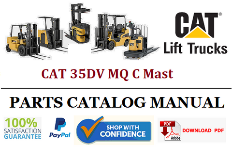 Parts Catalog Manual - (Caterpillar) CAT 35DV MQ C Mast Forklift Truck Official PDF Download