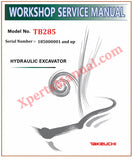 Takeuchi TB285 Hydraulic Excavator Workshop Service Manual