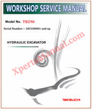 Takeuchi TB290 Hydraulic Excavator Wrokshop Manual 
