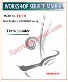 Takeuchi TL10 Track Loader Workshop Service Manual