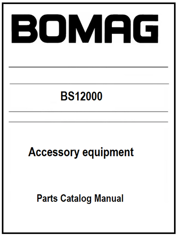 BOMAG BS12000 Accessory equipment PDF Parts Catalog Manual