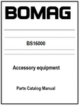 BOMAG BS16000 Accessory equipment PDF Parts Catalog Manual