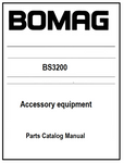 BOMAG BS3200 Accessory equipment PDF Parts Catalog Manual