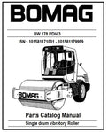 BOMAG BW 178 PDH-3 Single drum vibratory Roller PDF Parts Catalog Manual SN:- 101581171001 - 101581179999