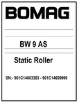 BOMAG BW 9 AS Static Roller PDF Parts Catalog Manual SN:- 901C14603383 - 901C14609999