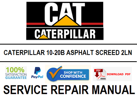 CATERPILLAR 10-20B ASPHALT SCREED 2LN SERVICE REPAIR MANUAL