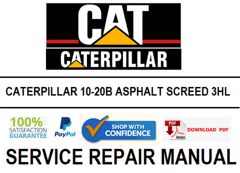 CATERPILLAR 10-20B ASPHALT SCREED 3HL SERVICE REPAIR MANUAL