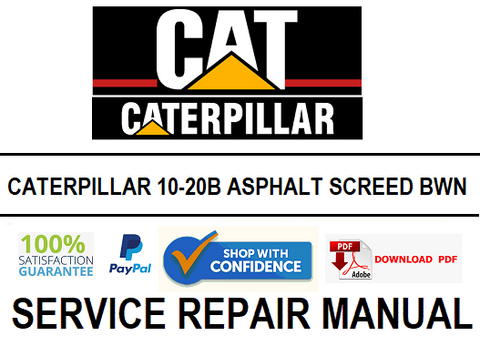 CATERPILLAR 10-20B ASPHALT SCREED BWN SERVICE REPAIR MANUAL