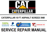 CATERPILLAR 10 FT ASPHALT SCREED 3NM SERVICE REPAIR MANUAL