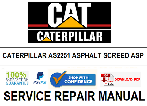 CATERPILLAR AS2251 ASPHALT SCREED ASP SERVICE REPAIR MANUAL
