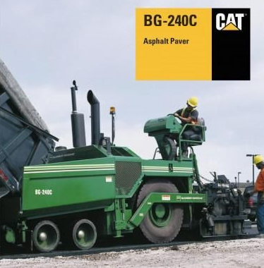 CATERPILLAR BG-240C ASPHALT PAVER AGL SERVICE REPAIR MANUAL