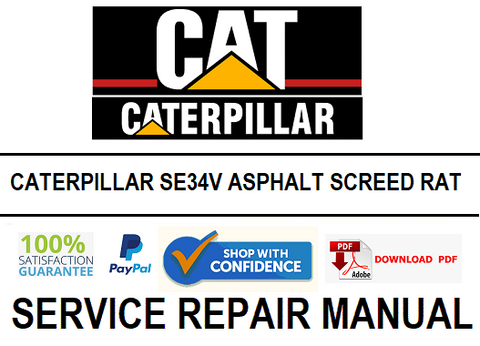 CATERPILLAR SE34V ASPHALT SCREED RAT SERVICE REPAIR MANUAL