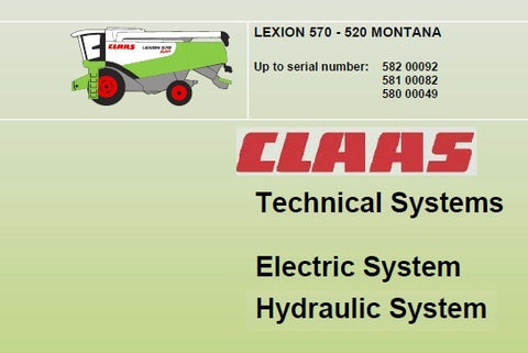 CLAAS LEXION 570 – 520 MONTANA Hydraulic, Technical and Electric System PDF Download