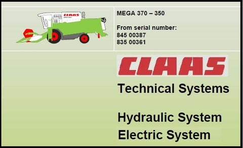 CLAAS MEGA 370 – 350 Technical, Electric and Hydraulic System PDF Download