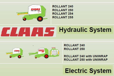 CLAAS ROLLANT 240, 250, 254, 255 Hydraulic and Electric System PDF Download