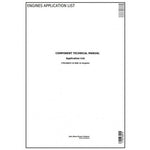 CTM106819 COMPONENT TECHNICAL MANUAL - JOHN DEERE ENGINES APPLICATION LIST DOWNLOAD