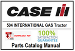 Case IH 504 INTERNATIONAL GAS Tractor PDF Parts Catalog Manual