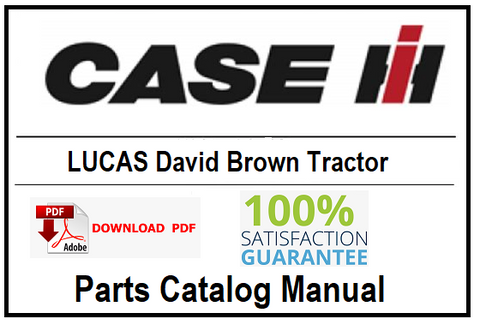 Case IH LUCAS David Brown Tractor PDF Parts Catalog Manual