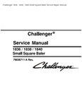 Challenger 1836 1838 1840 Small Square Baler PDF DOWNLOAD Service Repair Manual