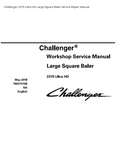 Challenger 2370 Ultra HD Large Square Baler PDF DOWNLOAD Service Repair Manual