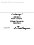 Challenger 540E / 560E Rotary Combine PDF DOWNLOAD Service Repair Manual