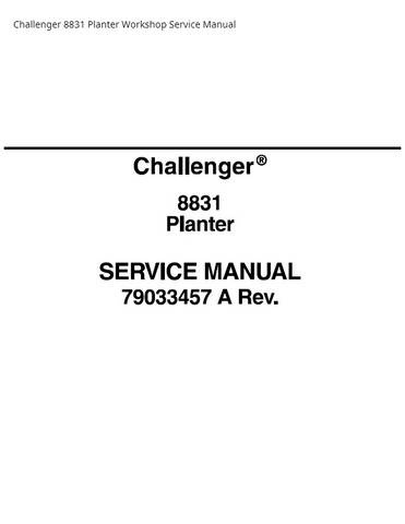 Challenger 8831 Planter PDF DOWNLOAD Workshop Service Repair Manual