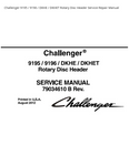 Challenger 9195 / 9196 / DKHE / DKHET Rotary Disc Header PDF DOWNLOAD Service Repair Manual