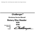 Challenger 9295 9296 Rotary Disc Header PDF DOWNLOAD Service Repair Manual