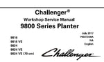 Challenger 9816 9816 VE 9824 9824 VE 9824 VE (70 cm) Planter (9800 series) PDF DOWNLOAD Service Repair Manual