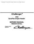 Challenger FDH Dyna Flex Draper Header PDF DOWNLOAD Service Repair Manual