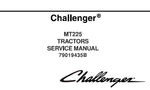 Challenger MT225 Tractor PDF DOWNLOAD Service Repair Manual