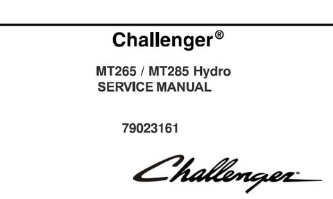Challenger MT265 MT285 Hydro Compact Tractor PDF DOWNLOAD Service Repair Manual
