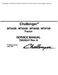 Challenger MT945B MT955B MT965B MT975B Tractor PDF DOWNLOAD Service Repair Manual