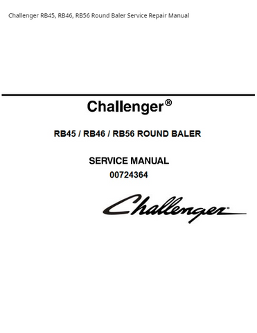 Challenger RB45 RB46 RB56 Round Baler PDF DOWNLOAD Service Repair Manual