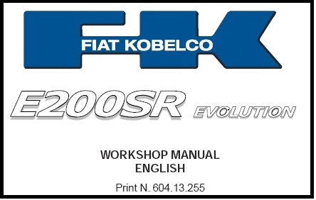 Fiat-Kobelco E200SR Evolution Excavator PDF Service Repair Manual