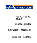 FiatAllis 100-C, 150-C, 200-C Motor Grader Best PDF Download Manual