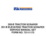 FiatAllis 260-B Tractor Scraper & 261-B Elevating Tractor Scraper Best PDF Download Manual