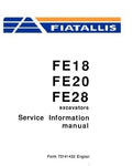 FiatAllis FE18, FE20, FE28 Excavators Service Information Repair Manual
