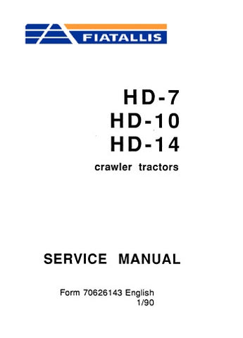 FiatAllis HD-7, HD-10, HD-14 Crawler Tractor Best PDF Download Manual