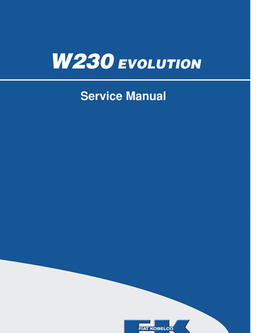 Fiat Kobelco W230 Evolution Wheel Loader BEST PDF Workshop Service Repair Manual