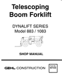Gehl 883, 1083 Dynalift Series Telescoping Boom Forklift PDF Service Repair Manual