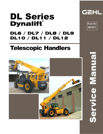 Gehl DL Series Dynalift DL6, DL7, DL8, DL9, DL10, DL11, DL12 Telescopic Handlers PDF Service Manual