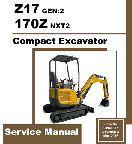 Gehl Z17 GEN:2 & 170Z NXT2 Compact Excavator PDF Service Repair Manual
