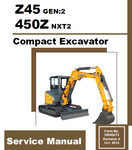 Gehl Z45 GEN:2 & 450Z NXT2 Compact Excavator PDF Service Repair Manual