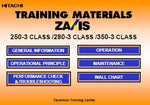 HITACHI ZAXIS 250-3 CLASS / 280-3 CLASS / 350-3 CLASS EXCAVATOR TRAINING MATERIALS SERVIVE REPAIR MANUAL