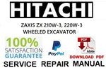 HITACHI ZAXIS ZX 210W-3, 220W-3 WHEELED EXCAVATOR PDF SERVICE REPAIR MANUAL