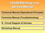 Hitachi CX350 / CX500 Drag Line Crawler Crane (CX350DR / CX500DR) PDF Service Repair Manual